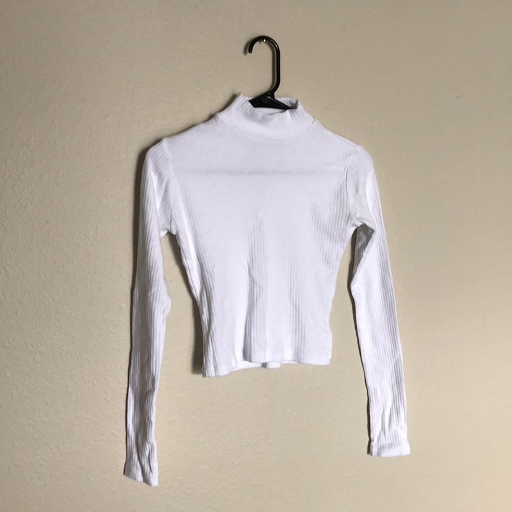 Brandy Melville White Mockneck Top